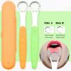 403 Stainless Steel Tongue Scraper Tongue Brush with Individual Box can be reused to Reduce Bad Breath,15.*2.5cm (Yellow) view 3