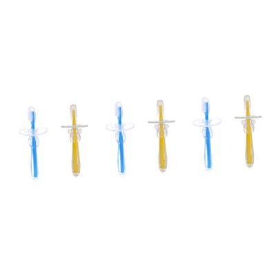 Didiseaon 6pcs Silicone Toothbrush for Boys and Girls Training Bristle Toothbrush Umbrella-Shaped Design for Toddlers for Childs First Brushing Experience