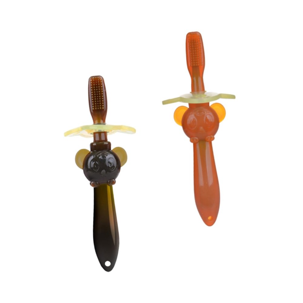 Didiseaon 2pcs Silicone Toothbrush Training Brush Bristles for Boy Girl Oral Care Tool Boys and Girls Toothbrush