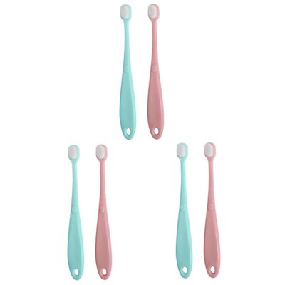 Didiseaon 6pcs Pack Boys and Girls Toothbrushes for Toddlers Material Finger Teether for Boy Girl Ultra-fine Hanging for Oral Care