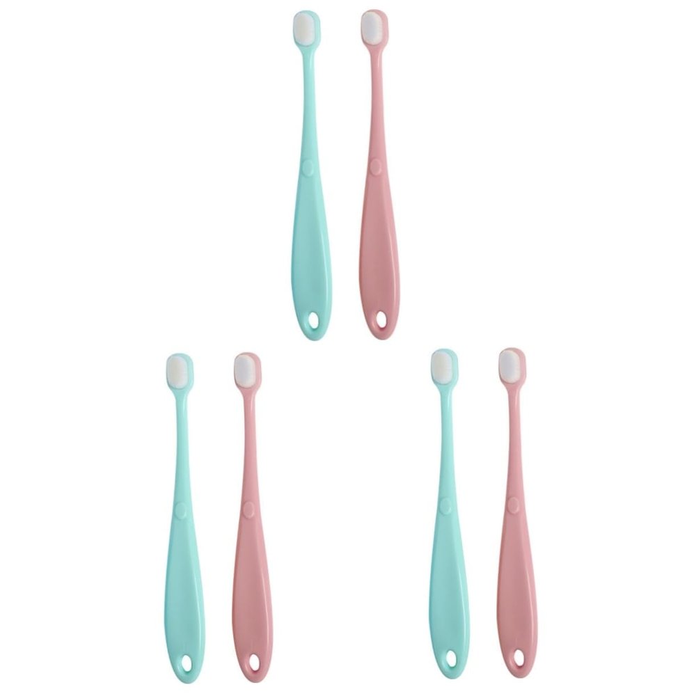 Didiseaon 6pcs Pack Boys and Girls Toothbrushes for Toddlers Material Finger Teether for Boy Girl Ultra-fine Hanging for Oral Care