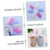 Didiseaon Silicone Toothbrush Caps Toothbrush Covers 6pcs Dustproof Tooth Brush Silicone Covers Portable for Camping Home Bathroom Use view 2
