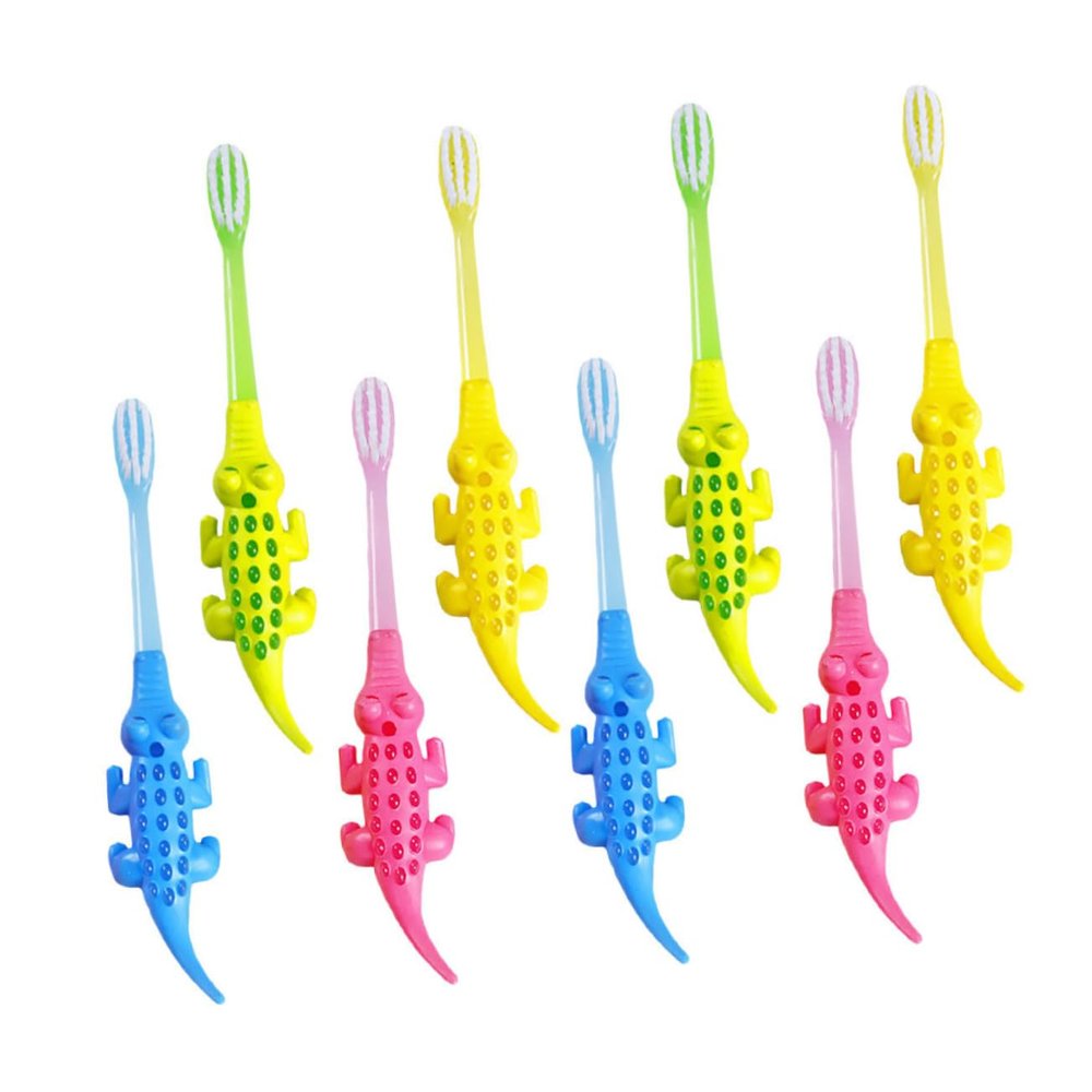 Didiseaon 8pcs Cartoon Childrens Toothbrush Boys and Girls Tooth Cleaning Brush for Oral Care Adorable Design for Daily Use