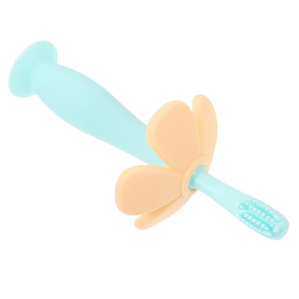FRCOLOR 2pcs Silicone Training Toothbrush Protective Baffle for Boy Girl Boys and Girls Bristles Toothbrush for Oral Care for Teething