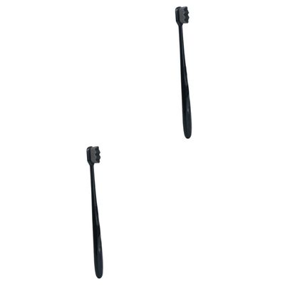 FRCOLOR 2pcs Micro-Nano Bristle Toothbrush Soft Brush Oral Cleaning Tool Ergonomic Handle
