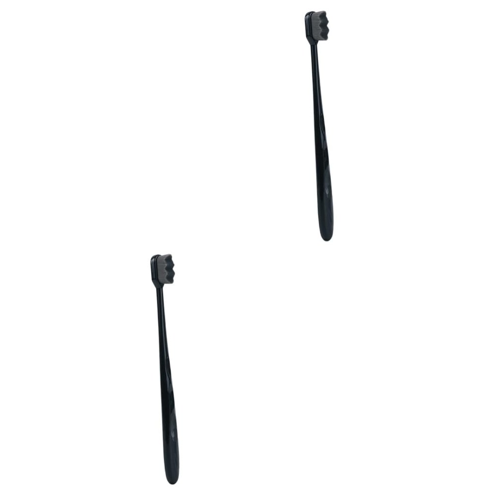FRCOLOR 2pcs Micro-Nano Bristle Toothbrush Soft Brush Oral Cleaning Tool Ergonomic Handle