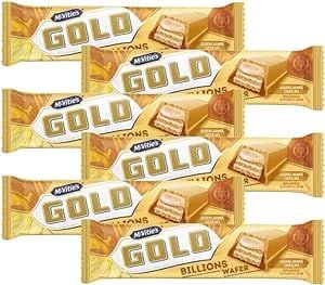 Vapewaves Golden Caramel Chocolate Bundle Consisting of Gold Billions Wafer Bars Full Pack(24x39g)