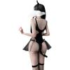 QIUXWJSX Naughty Sexy Outfit Women Women Naughty Babydoll Hot Naughty Lingerie Red Lace Sexy Sexy Panties Sleepwear Sexy Outfit Pajamas Bralette lace/Black/One side view 2