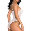 QIUXWJSX Women's Bodysuit Eyelash Lingerie Lace Crotchless Sexy Teddy Underwear lace/E/L view 2