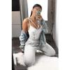 QIUXWJSX Women's Bodysuit Eyelash Lingerie Lace Crotchless Sexy Teddy Underwear lace/E/L view 4