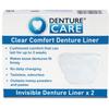 Denture Care Clear Comfort Denture Liner - Soft Cushion for Pain-Free Denture Fit | Protects Gums from Irritation | Easy to Apply & Long-Lasting | No Mess, No Residue | Made in the UK (2 Pack) view 1