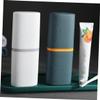 Didiseaon 2pcs Toothbrush Storage Box One Portable for Travel Home Use Washing Cup Toothbrush Case Made of Material view 4