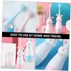 Didiseaon 2 Sets Boy Girl Sonic Electronic Toothbrush Cartoon Toothbrush for Boys and Girls Electric and Usage Scenario Daily Oral Care view 4