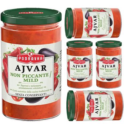 Podravka Mild Ajvar Sauce Sandwich 350 Grams x 5 Pieces