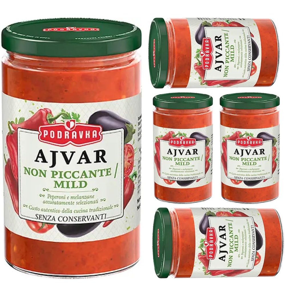 Podravka Mild Ajvar Sauce Sandwich 350 Grams x 5 Pieces