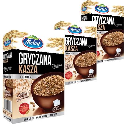 Melvit Roasted Buckwheat Cereal Muesli Corn Flakes 400 Gram x 3 Pieces