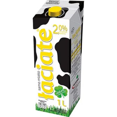 Laciate Yellow Milk 2.0% Fat UHT Milk1000 Mililiter