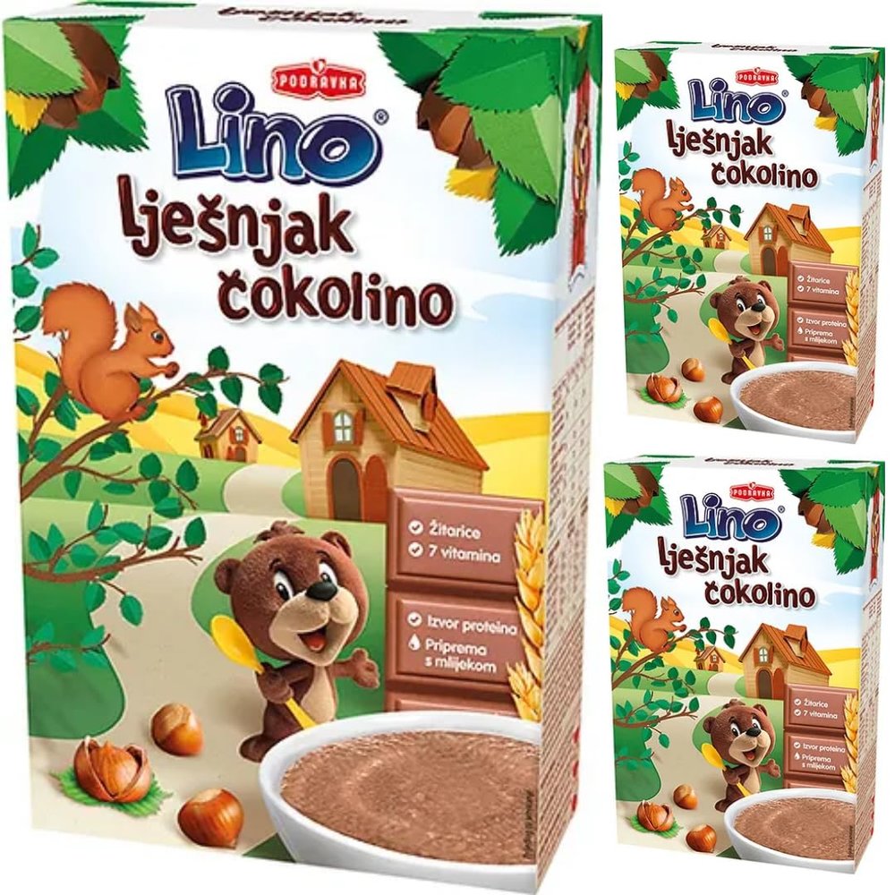 Podravka Hazelnut Cokolino Cereals Muesli Corn Flakes 200 Gram x 3 Pieces