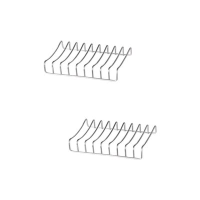 DECHOUS Pcs Soap Holder for Bathroom Steel Soap Rack Drainage Easy to Clean for Shower Kitchen