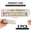 84Pcs Fake Teeth Dental Acrylic Resin Denture False Teeth Upper + Lower Temporary Crowns Replacement Kit Fake Tooth for Missing Loose Tooth Fill Large Gap Makeup Cosplay Horror Prop 3 Sets, 23 A2 view 2