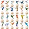 CANDY CHEF Hummingbird Cupcake Toppers, 48pcs/24 styles, Paper, for Birthday, Baby Shower, Spring Birds Party Decorations view 1