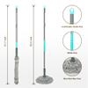 Kickleen Self Wringing Mop - Easy Squeeze Twist Mop with 52.5 Inch Long Handle, Heavy Duty for Hardwood, Tile, Vinyl & Laminate Floors (Gray) view 2