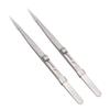 SOESFOUFU 2pcs Professional Steel Pointed Tweezers Set for Jewelry Making Splinter Removal DIY Manicure Multipurpose view 1