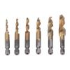 LOCADENCE 6Pcs Threaded Drill Taps, Fine Thread Wear Resistance Screw Drill Tap with Drilling and Tapping Functions for Thick Cast Iron, Thick Steel Plate view 1