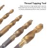 LOCADENCE 6Pcs Threaded Drill Taps, Fine Thread Wear Resistance Screw Drill Tap with Drilling and Tapping Functions for Thick Cast Iron, Thick Steel Plate view 2