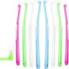 8 Pcs Interspace Toothbrush(Blue/Green/Rose Red/White), Soft Single Tufted Toothbrush Slim interdental Brushes for Orthodontic Braces Detail Cleaning view 1