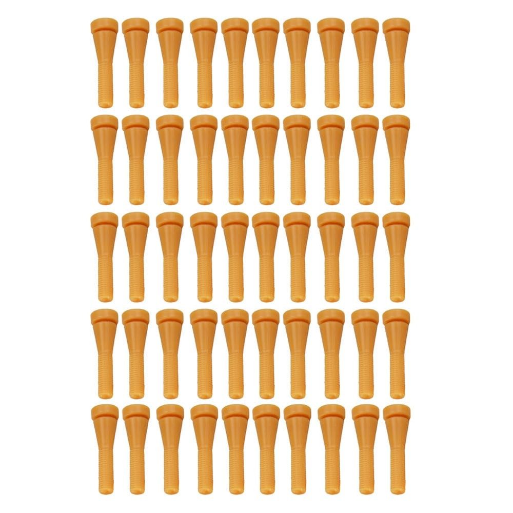 50Pcs Chicken Plucker Fingers, Rubber Hair Removal Stick Poultry Plucking Picker for Duck Quail Goose Easy Install Easy to Use Yellow
