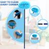 Ceiling Fan Cleaner Duster, 210cm Fan Cleaner Duster High Ceiling, Microfiber Reusable Ceiling Fan Blade Cleaner with Extension Pole for Cleaning Wall Bookshelves Furniture Door Window Top, Blue view 3