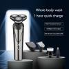 Longcang mold Men's Electric Razor, 4-in-1 Razor, Wet and Dry with Beard Trimmer, Rotation Head, Razor for Men, Hair Trimmer, Nose Trimmer, Face Brush, LED Display view 2