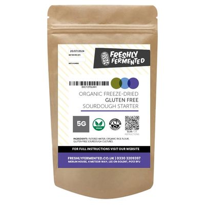 Freshly Fermented - Certified Organic Freeze Dried Sourdough Starter, Gluten Free
