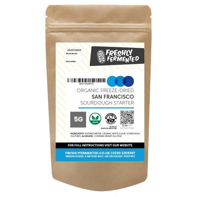 Freshly Fermented - Certified Organic Freeze Dried Sourdough Starter, San Francisco
