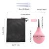SKHAOVS 225 ML Enema Bulb Douche Comfortable Silicone Enema Kit for Men Women, Reusable Douche Kit with 2 X Reusable Silicone Slim Nozzle and 1 X Cleaning Brush, Rubber Washing Cleaning Kit (Pink) view 2