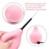 SKHAOVS 225 ML Enema Bulb Douche Comfortable Silicone Enema Kit for Men Women, Reusable Douche Kit with 2 X Reusable Silicone Slim Nozzle and 1 X Cleaning Brush, Rubber Washing Cleaning Kit (Pink) view 3