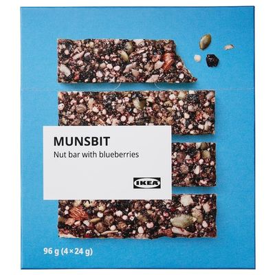 MUNSBIT Blueberry Nut Bar - Nutrient-Rich 96g Pack for Healthy Snacking