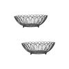 Cake plate-2pcs Iron Fruit Plate Wedding Decorations Storage Shelf Ornament Serving Tray Dessert Storage Holder Metal Storage Basket Iron Display Tray Dried Fruit Tray Food Storage Tray Candy view 1