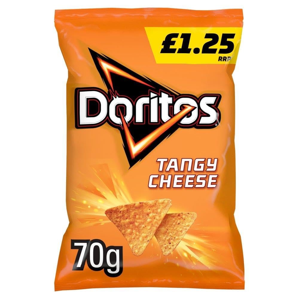 Walkers Doritos TANGY CHEESE Tortila Crisps 18 x 70g PMP Bags