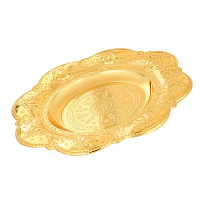 Cake plate-European Style Fruit Plate Cake Decorations Fruit Snack Server Desktop Food Container Dry Nut Platter Fruit Display Tray Fruit Display Candy Tray Zinc Alloy Multifunction Dessert