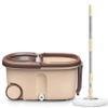 360 Khaki Spin Mop Bucket Set with Hand-washing Feature, Space-saving Design, Includes 2 Mop Heads vision view 1