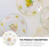 Cake plate-3 Pcs Flower Glass Dish Party Candy Dish Salad Plate Clear Dessert Plates Snack Tray Glass Tray Jewelry Dish Tray Food Server Display Plate Flower-Pattern Plate Cake Fruit Dish ( Color : Pi view 3