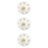 Cake plate-3 Pcs Flower Glass Dish Party Candy Dish Salad Plate Clear Dessert Plates Snack Tray Glass Tray Jewelry Dish Tray Food Server Display Plate Flower-Pattern Plate Cake Fruit Dish ( Color : Pi view 1