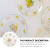 Cake plate-3 Pcs Flower Glass Dish Party Candy Dish Salad Plate Clear Dessert Plates Snack Tray Glass Tray Jewelry Dish Tray Food Server Display Plate Flower-Pattern Plate Cake Fruit Dish ( Color : Pi view 4