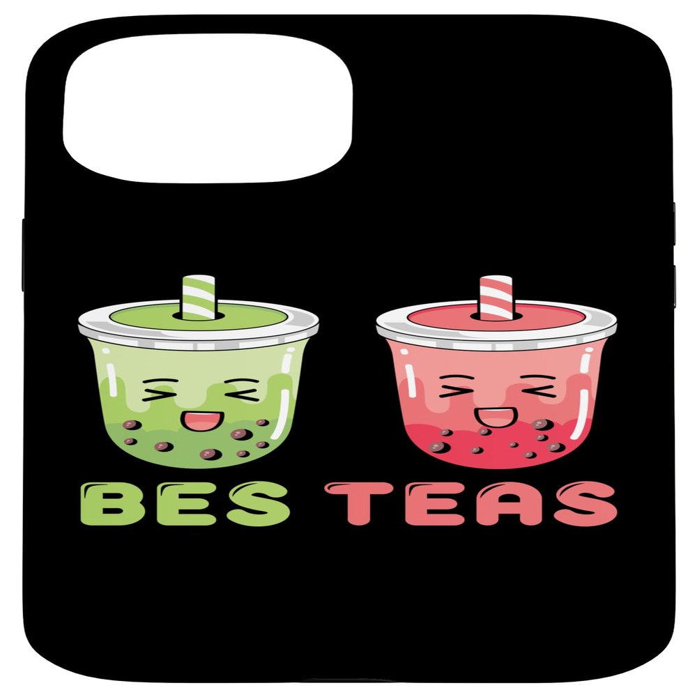 Bes Teas Besties Bubble Tea Cute Boba Best Friends Case for iPhone 15