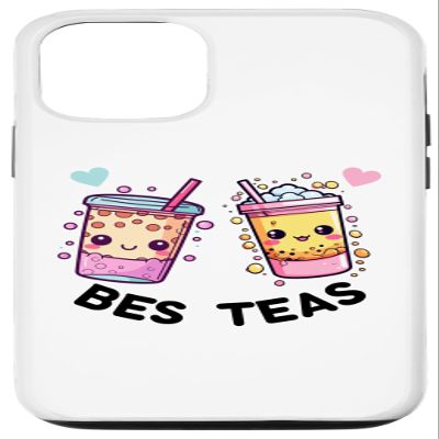 iPhone 15 Bes Teas Besties Bubble Tea Cute Boba Best Friends Case