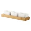 Cake Plate-Ceramic Serving Bowls Wedding Candy Bowl 1 Set Ceramic Snack Plate Dried Fruit Plate Wood Condiment Fruit Serving Platter Snack Display Bowl view 1