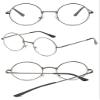 ABETOS Round Metal Reading Glasses Blue Light Blocking Men Women Retro Eyeglasses Slim Circle Frame Readers Eyewear for Computer Working/Gaming/Reading, Grey 1.0 view 3