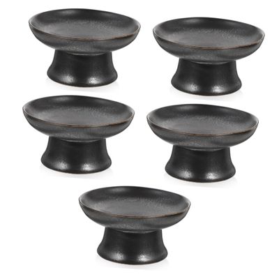 Cake plate-5pcs Fruit Plate Dried Fruit Plate Cake Plate Round Tray Cupcake Cake Pan Decorative Bowl Cake Display Plate Nut Appetizers Dry Fruit Dish Refreshment Tray Snack Ceramics